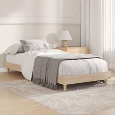 Oak - Single Beds Bed Frames vidaXL Bed Frame Sonoma Engineered Wood
