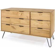 Plastic drawer storage unit Core Products Augusta 3 Plus Antique Waxed Pine Chest of Drawer 119x73.6cm