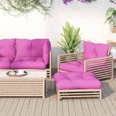 Tessili vidaXL Cuscini Pallet 2 pz Rosa In Tessuto Oxford Cuscino per sedia Rosa