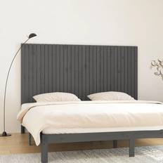 vidaXL grey, 204 Solid Wood Pine Bed Headboard