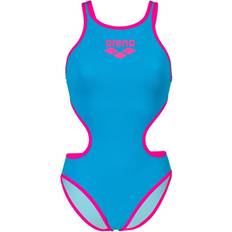 Damen - Türkis Bademode Arena Women's One Biglogo One Piece Swimsuit - Turquoise/Fluo Pink