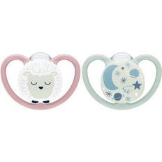 Nuk Sutter Nuk Space Night Silicon S3 Sutter 2-pak