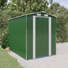 vidaXL Green Galvanized Steel Storage Shed 75.6 H x 107.9 ft (Building Area )