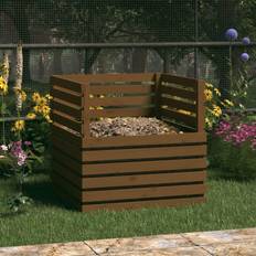 VidaXL Kompostbinger vidaXL Honey brown, 80 Solid Wood Pine Composter