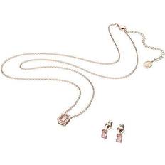 Swarovski Necklaces Swarovski rose gold octagon pink crystal millenia necklace earring set 5620548