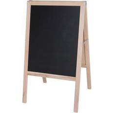 Noir Chevalets Marquee Easel Natural Hardwood Two Black Chalkboards