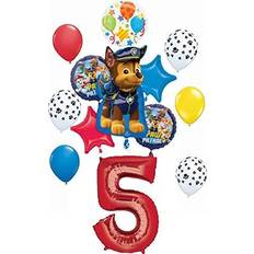 Paw patrol birthday decorations Paw Patrol Pups Party Supplies 5th Birthday Chase Balloon Bouquet Decorations