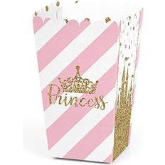 Little princess crown baby shower or birthday favor popcorn treat boxes 12 ct