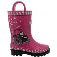 Pink Rain Boots Children's Shoes Case IH Unisex 3D Fern Farmall Tractor Rain Boots