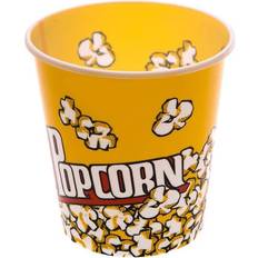 Popcorn Boxes Novelty Place Retro Style Plastic Popcorn Containers for Movie Night 3-Pack Orange