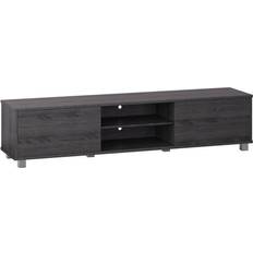 White TV Benches CorLiving Hollywood Dark Grey TV Bench 71x16"