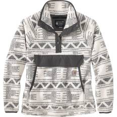 Press Studs Jumpers Carhartt Women's Fleece Quarter Snap-Front Jacket - Malt Geometric Print