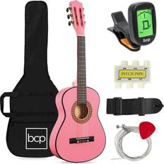 Musical Instruments Best Choice Products 30in Kids Acoustic Guitar Beginner Starter Kit with Tuner Strap Case Strings- Pink