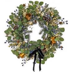 Decorations National Tree Company HGTV Collection Swiss Chic 28" Silk Wreath Silk Decoration