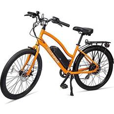 Orange E-Mountainbikes Free Force The Avalon 16in Electric Beach Cruiser Bike Orange Unisex