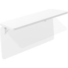 Work Benches Vivo white wall mounted folding 43 inch workbench with adjustable brackets