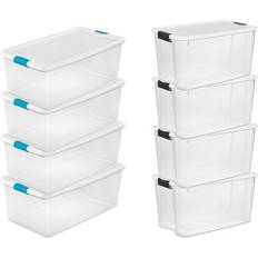 Camping & Outdoor Sterilite 106 Quart Latching Storage Container 4 Pack 70 Quart Box 4 Pack clear