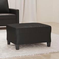 Læder Fodskamler vidaXL 70 x 55 x 41 cm Kunstlæder Sort Fodskammel