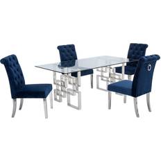 Stainless Steel Dining Sets Best Quality Furniture 5-Piece Dining Set