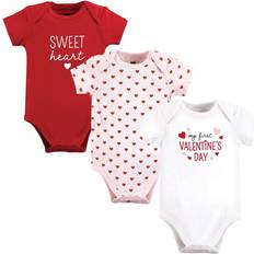 Red Bodysuits Hudson Baby Unisex Cotton Bodysuits - Valentine Sweetheart