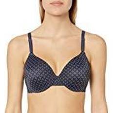 Warner's This Is Not A Underwire Contour Bra - Gunmetal Grey Geo Print