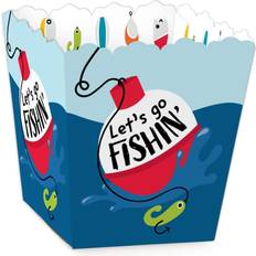 Baby Shower Gift Bags Let's go fishing mini favor boxes treat candy boxes 12 ct