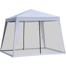 Garden & Outdoor Environment OutSunny 10'x10' Outdoor Party Tent Canopy with Mesh Gazebo