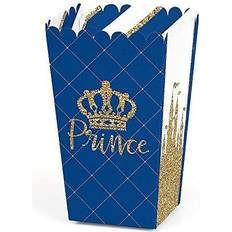 Royal prince charming baby shower or birthday favor popcorn treat boxes 12 ct