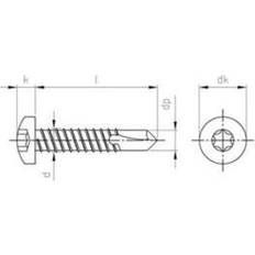 Lemvigh-Müller Byggematerialer Lemvigh-Müller DIN 7504-N rustfri panhoved 500stk