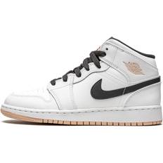 Nike Air Jordan 1 Mid GS - White/Arctic Orange