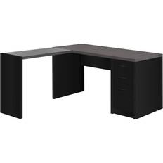 Tables Monarch Specialties Computer -Top Corner Tempered Glass Writing Desk