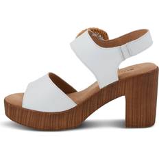 Shoes Spring Step Women's Gamona Ankle-Strap Heeled Sandal White