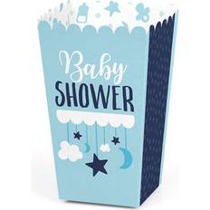 It's a boy blue baby shower favor popcorn treat boxes set of 12