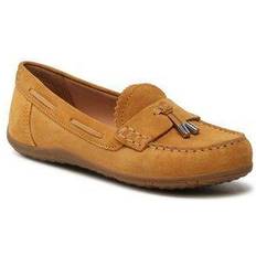 Damen - Gelb Loafers Geox Damen Vega MOC Moccasin, Mustard