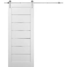 SartoDoors Barn Sliding Door Clear Glass (x82.7")