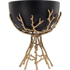 Gold Bowls A&B Home Soft Gold and Black Twig Bowl