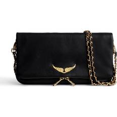 Guld Skuldertasker Zadig & Voltaire Rock Clutch Noir Gold