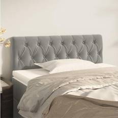 VidaXL Headboards vidaXL Light Grey 100x7x78/88 cm Velvet Headboard