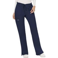 Work Clothes Cherokee Women's Mid Rise Moderate Flare Drawstring Pant, Navy