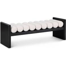 Black Settee Benches Meridian Waverly Cream