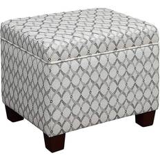 Gray Foot Stools Convenience Concepts Designs4Comfort Madison Ribbon Foot Stool