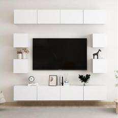 vidaXL 8 Cabinet Set TV Bench