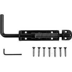 Hardware Nails National Hardware V1142 Spring Loaded Heavy Duty Sliding Bolt Black Latches Latches Spring Latch