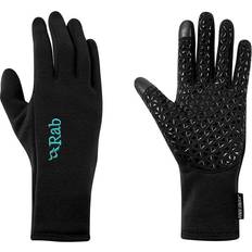 Rab Women Gloves Rab Guanti Alpinismo Power Stretch Contact Grip Nero Donna