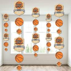 Orange Party Decorations Nothin' but net basketball baby shower birthday hanging vertical decor 30 pc