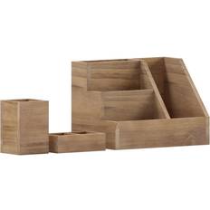 Flash Furniture Comerford 3 Wooden Organizer Desktop Basket