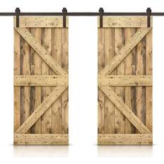 Calhome CALHOME 72 Weather Stained Sliding Door (x82.7")