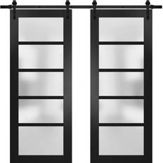 SartoDoors Sturdy Double Sliding Door Clear Glass, Frosted Glass R (x)