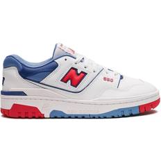 New Balance Textile Basketball Shoes New Balance Big Kid's 550 - White/True Red /Atlantic Blue