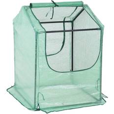 Greenhouses Sunnydaze Polyethylene Mini Greenhouse with 2